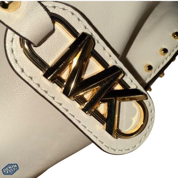 MICHAEL_KORS Light Cream Astor Large Studded Leather Tote Bag/Shoulder Purse NEW - Picture 12 of 16